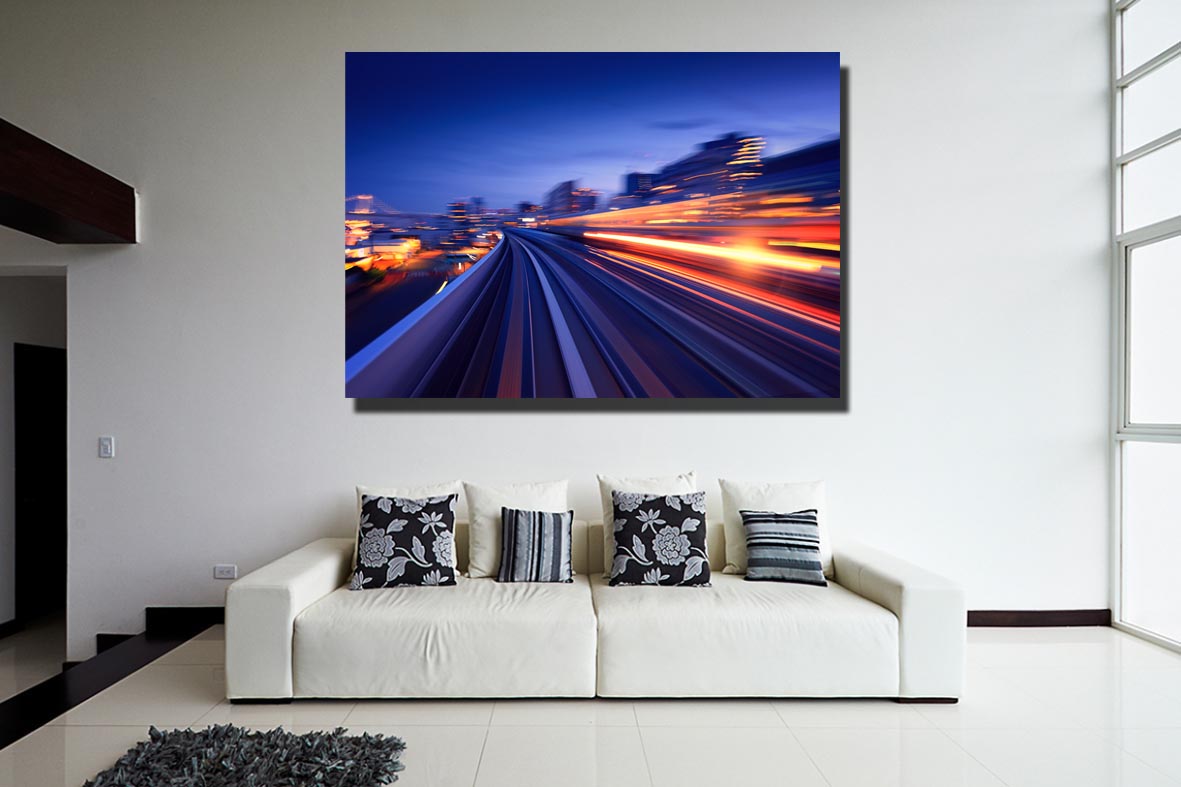 Πίνακας σε φωτογραφία ή σε καμβά με light trails εφέ #0005 από το Print-Photos-Online.com!