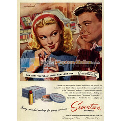 Πίνακας σε φωτογραφία ή σε καμβά με ρετρό διαφημίσεις #0032 - Seventeen Cosmetics από το Print-Photos-Online.com!