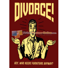 Πίνακας σε φωτογραφία ή σε καμβά με ρετρό διαφημίσεις #0036 - Divorce από το Print-Photos-Online.com!