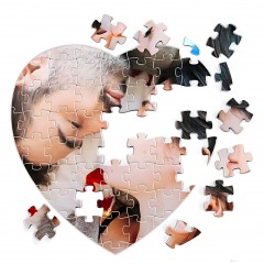 Εκτύπωση φωτογραφίας σε puzzle καρδιά από το Print-Photos-Online.com
