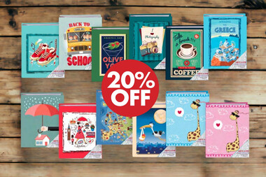 Έκπτωση 20% σε όλα τα άλμπουμ με θήκες, με ριζόχαρτο ή μαγνητικά!