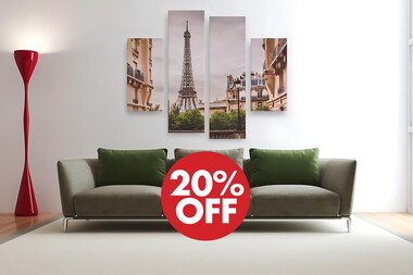 20% Off στους πολύπτυχους καμβάδες! Σχεδίασε τον δικό σου τώρα!