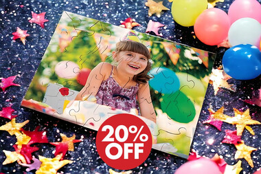 Όλα τα puzzles σε φανταστικές τιμές! Σχεδίασε το δικό σου τώρα! Έκπτωση 20% σε όλα τα ξύλινα & χάρτινα puzzles!​