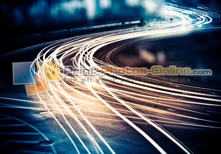 Πίνακας σε φωτογραφία ή σε καμβά με light trails εφέ #0001 από το Print-Photos-Online.com!