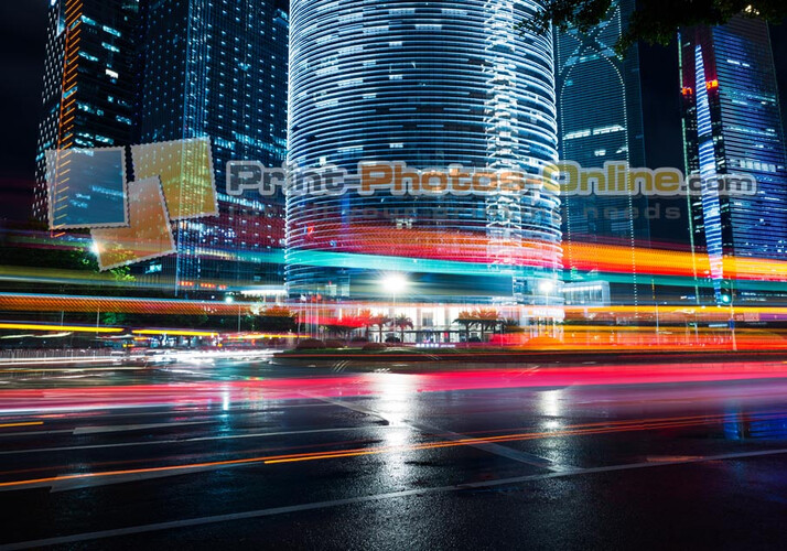 Πίνακας σε φωτογραφία ή σε καμβά με light trails εφέ #0006 από το Print-Photos-Online.com!