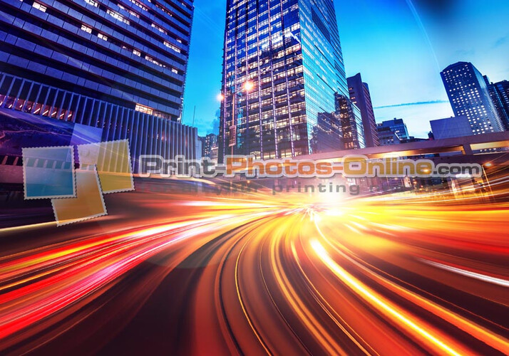 Πίνακας σε φωτογραφία ή σε καμβά με light trails εφέ #0009 από το Print-Photos-Online.com!
