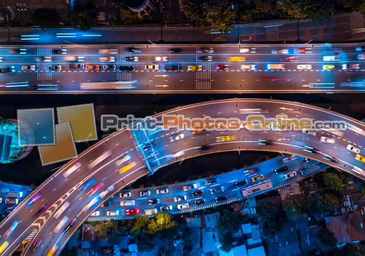 Πίνακας σε φωτογραφία ή σε καμβά με light trails εφέ #0013 από το Print-Photos-Online.com!