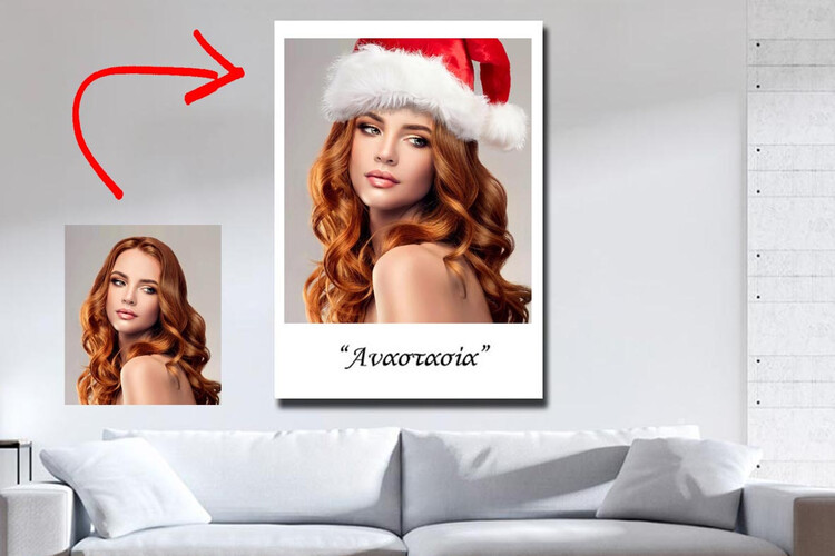 Πίνακας σε φωτογραφία ή σε καμβά Red Santa Hat από το Print-Photos-Online.com!