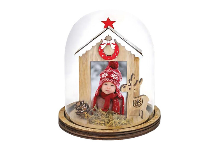 Εκτύπωση φωτογραφίας σε χριστουγεννιάτικο στολίδι από το Print-Photos-Online.com