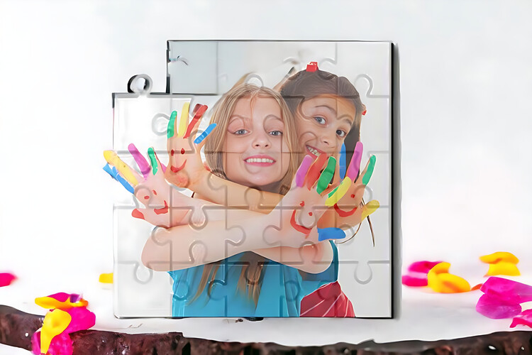 Εκτύπωση φωτογραφίας σε τετράγωνο puzzle από το Print-Photos-Online.com