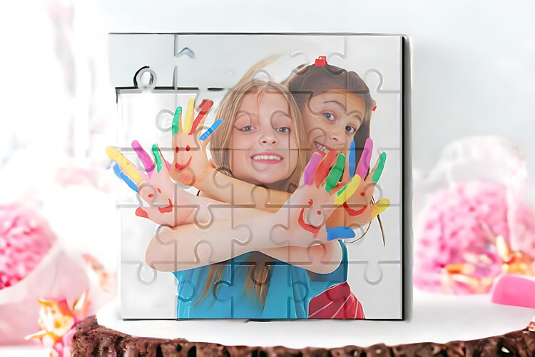 Εκτύπωση φωτογραφίας σε τετράγωνο puzzle από το Print-Photos-Online.com