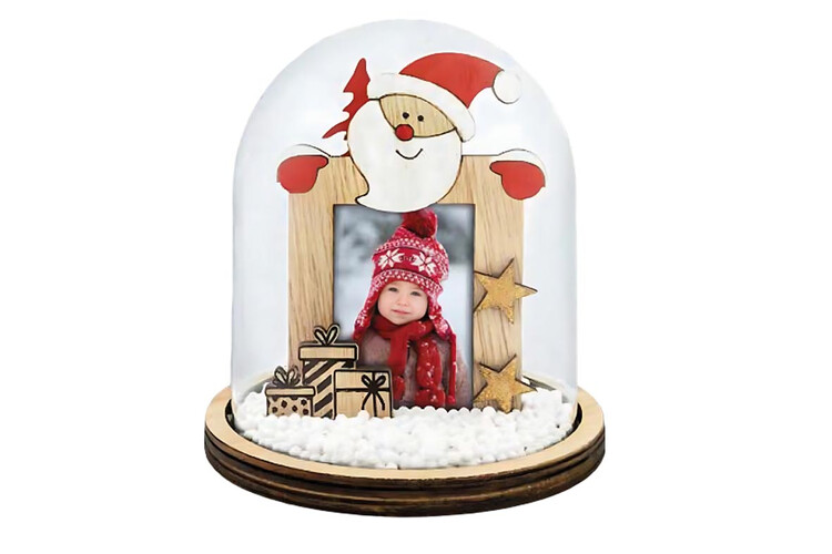 Εκτύπωση φωτογραφίας σε χριστουγεννιάτικο στολίδι από το Print-Photos-Online.com