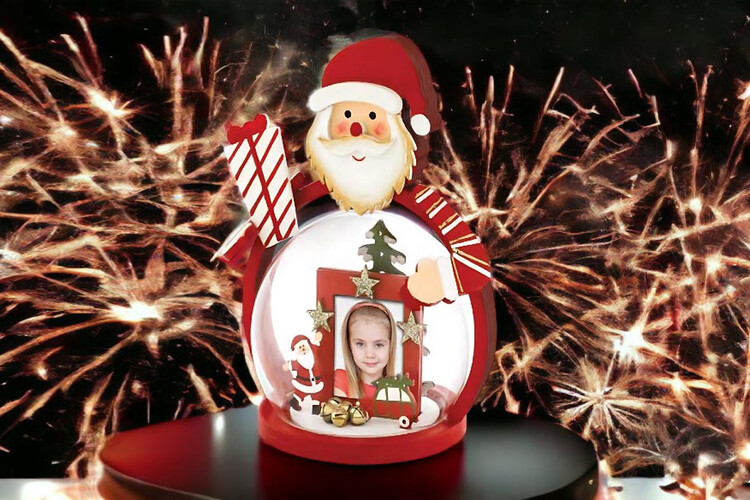 Εκτύπωση φωτογραφίας σε χριστουγεννιάτικο στολίδι από το Print-Photos-Online.com