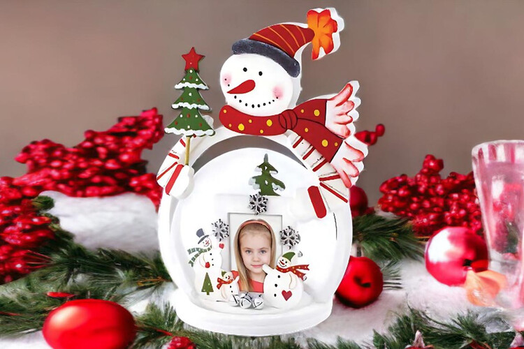 Εκτύπωση φωτογραφίας σε χριστουγεννιάτικο στολίδι από το Print-Photos-Online.com