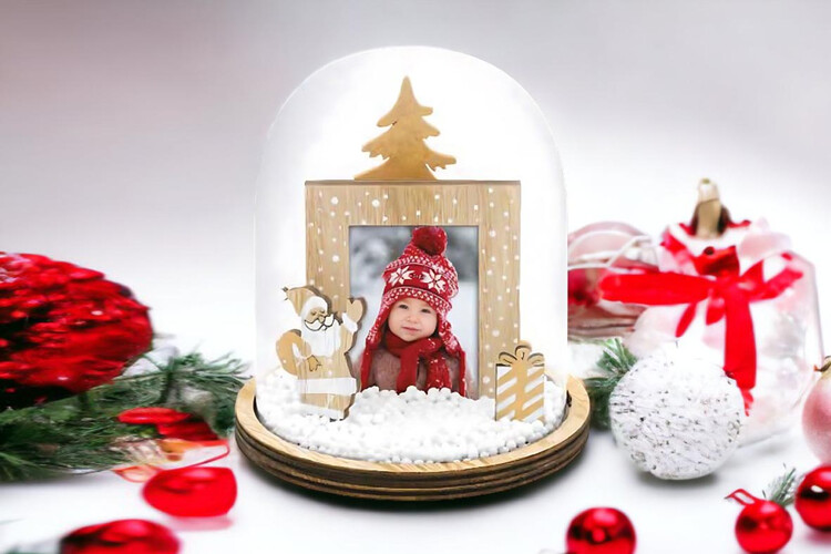 Εκτύπωση φωτογραφίας σε χριστουγεννιάτικο στολίδι από το Print-Photos-Online.com