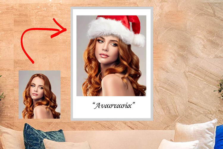 Πίνακας σε φωτογραφία ή σε καμβά Red Santa Hat από το Print-Photos-Online.com!