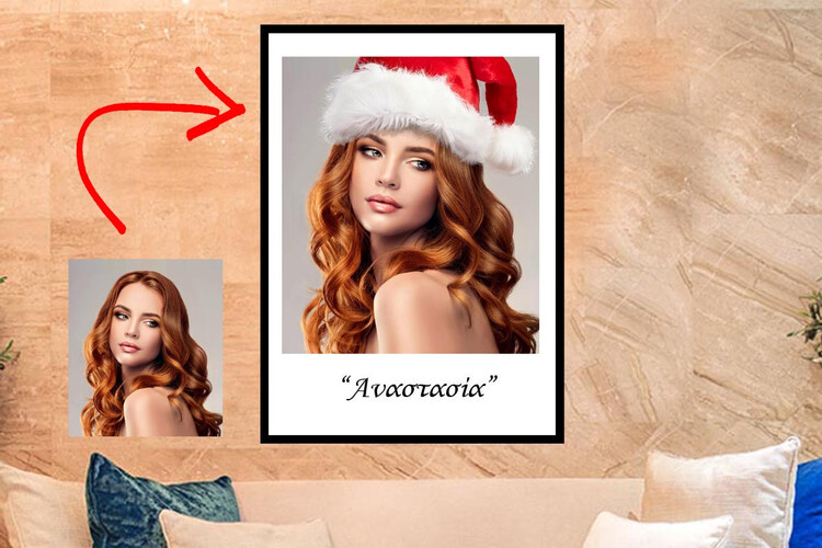 Πίνακας σε φωτογραφία ή σε καμβά Red Santa Hat από το Print-Photos-Online.com!