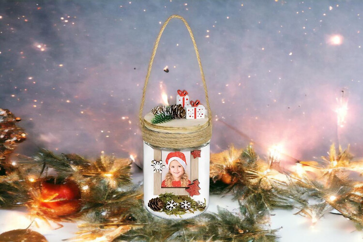 Εκτύπωση φωτογραφίας σε χριστουγεννιάτικο στολίδι από το Print-Photos-Online.com