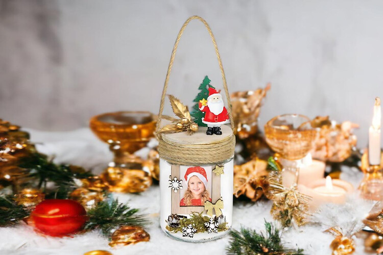 Εκτύπωση φωτογραφίας σε χριστουγεννιάτικο στολίδι από το Print-Photos-Online.com