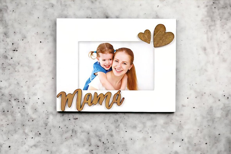 Ξύλινη κορνίζα 10x15cm Mama από το Print-Photos-Online.com