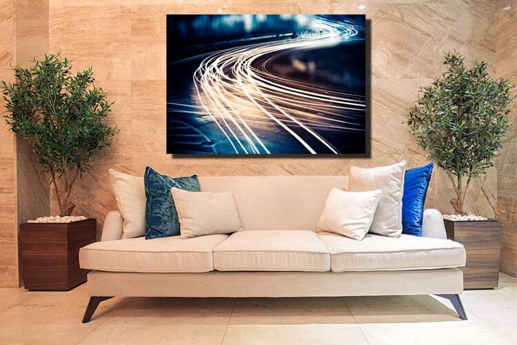 Πίνακας σε φωτογραφία ή σε καμβά με light trails εφέ #0001 από το Print-Photos-Online.com!