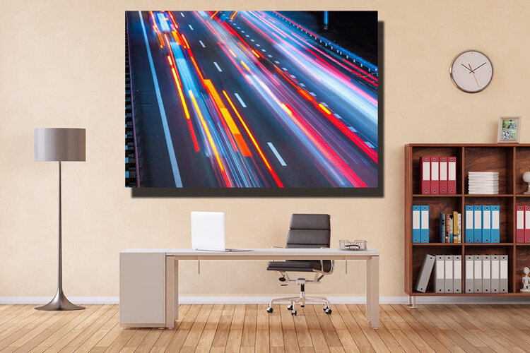 Πίνακας σε φωτογραφία ή σε καμβά με light trails εφέ #0002 από το Print-Photos-Online.com!