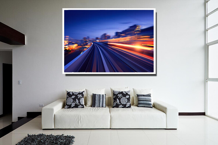 Πίνακας σε φωτογραφία ή σε καμβά με light trails εφέ #0005 από το Print-Photos-Online.com!
