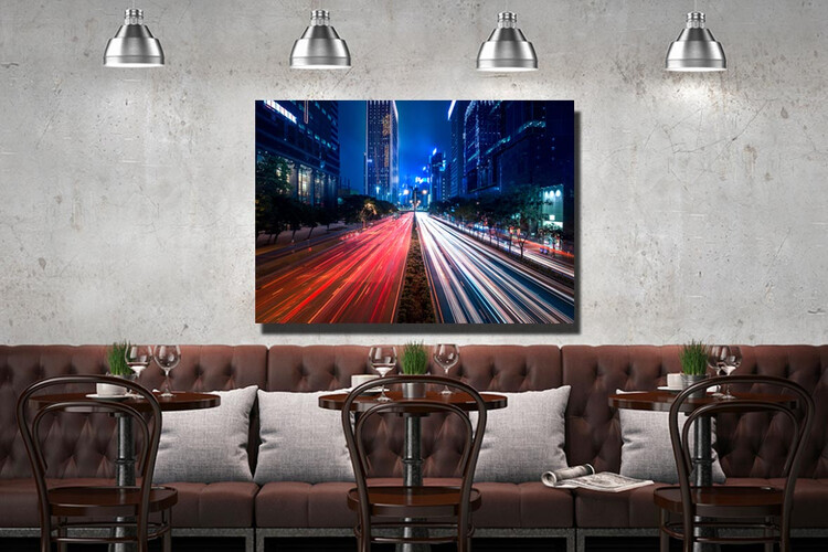 Πίνακας σε φωτογραφία ή σε καμβά με light trails εφέ #0007 από το Print-Photos-Online.com!