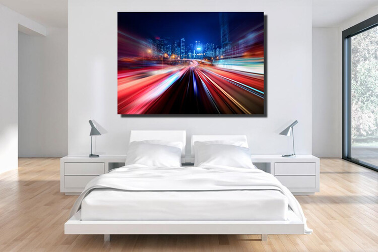 Πίνακας σε φωτογραφία ή σε καμβά με light trails εφέ #0010 από το Print-Photos-Online.com!