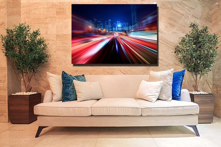 Πίνακας σε φωτογραφία ή σε καμβά με light trails εφέ #0010 από το Print-Photos-Online.com!