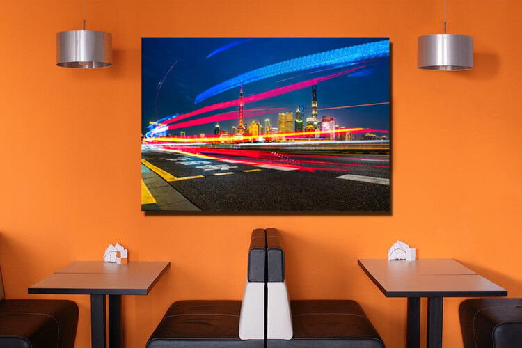 Πίνακας σε φωτογραφία ή σε καμβά με light trails εφέ #0020 από το Print-Photos-Online.com!