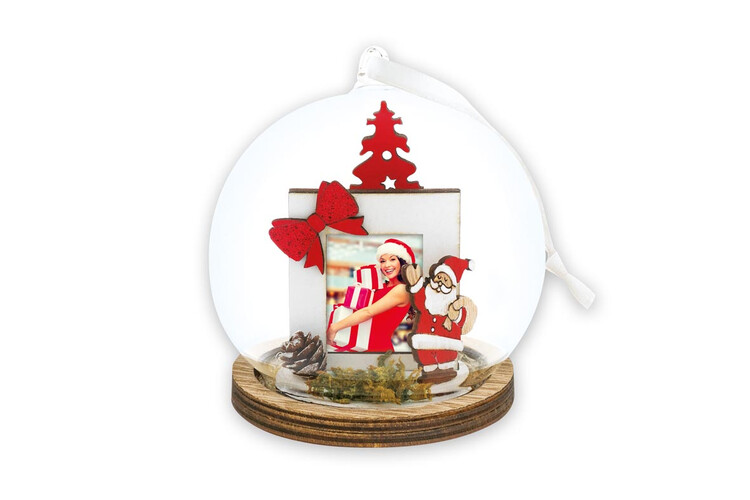 Εκτύπωση φωτογραφίας σε χριστουγεννιάτικο στολίδι από το Print-Photos-Online.com