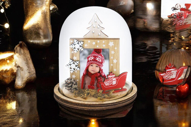 Εκτύπωση φωτογραφίας σε χριστουγεννιάτικο στολίδι από το Print-Photos-Online.com