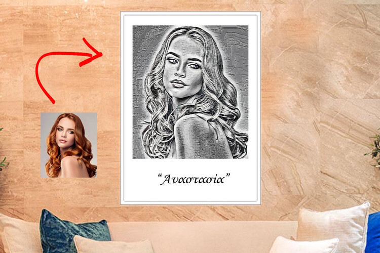Πίνακας Pencil Sketch από το Print-Photos-Online.com