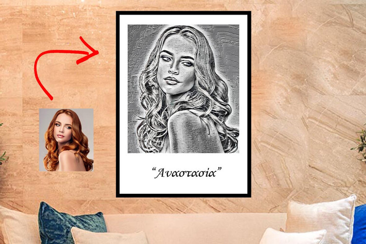 Πίνακας Pencil Sketch από το Print-Photos-Online.com