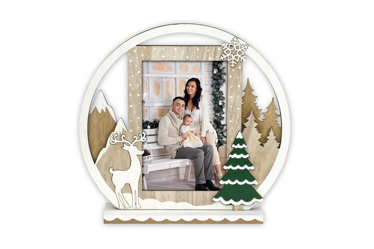 Εκτύπωση φωτογραφίας σε χριστουγεννιάτικο στολίδι από το Print-Photos-Online.com