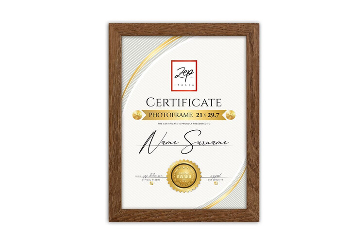 Ξύλινη κορνίζα Certificate από το Print-Photos-Online.com