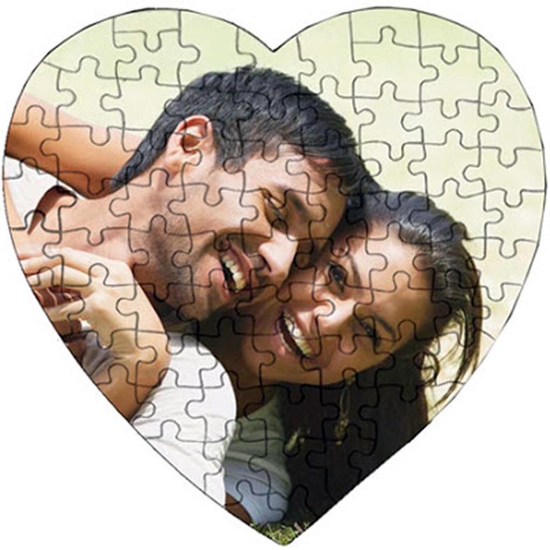 Εκτύπωση φωτογραφίας σε puzzle καρδιά
