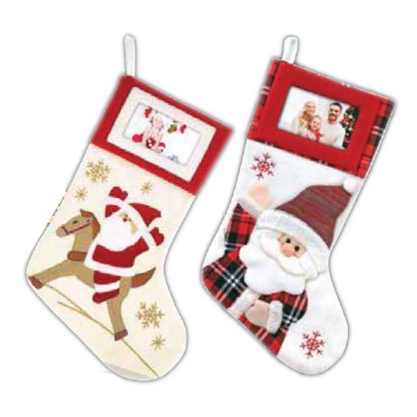 Εκτύπωση φωτογραφίας σε χριστουγεννιάτικη κάλτσα από το Print-Photos-Online.com