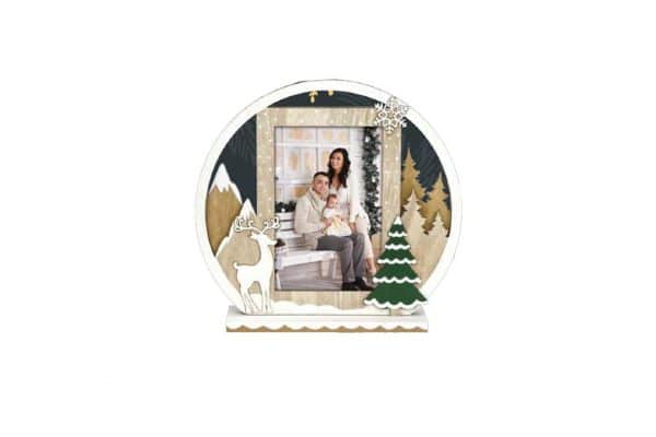 Ξύλινη χριστουγεννιάτικη κορνίζα 10x15cm από το Print-Photos-Online.com