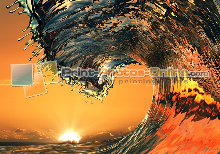 Φωτογραφία σε καμβά με κύματα #0002 από το Print-Photos-Online.com