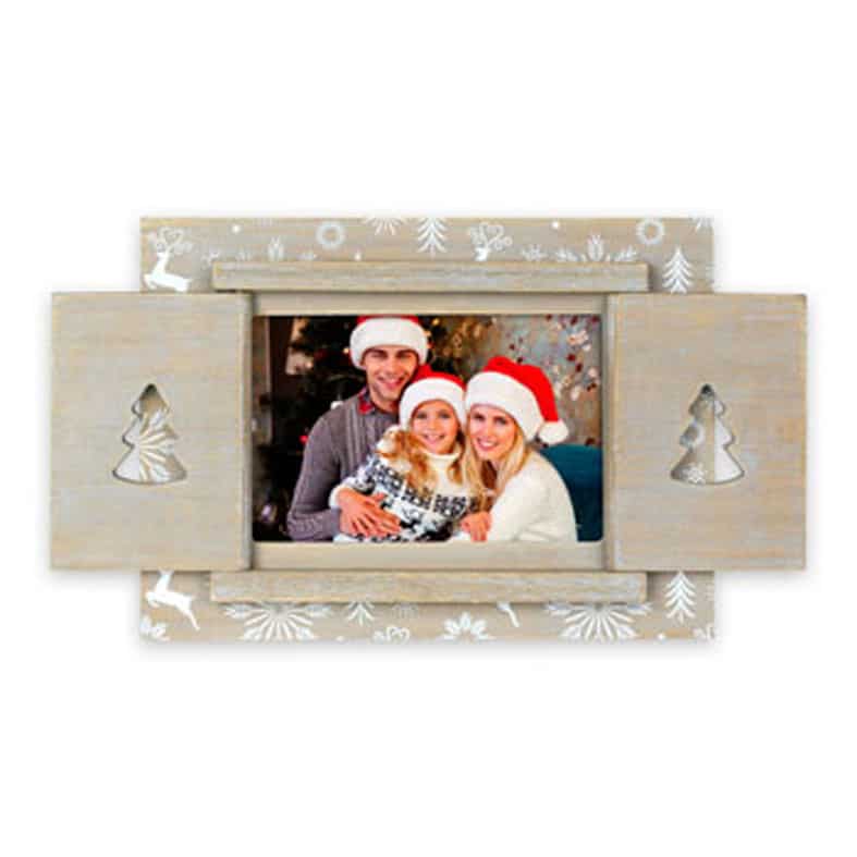Ξύλινη χριστουγεννιάτικη κορνίζα 10x15cm Tirolo από το Print-Photos-Online.com